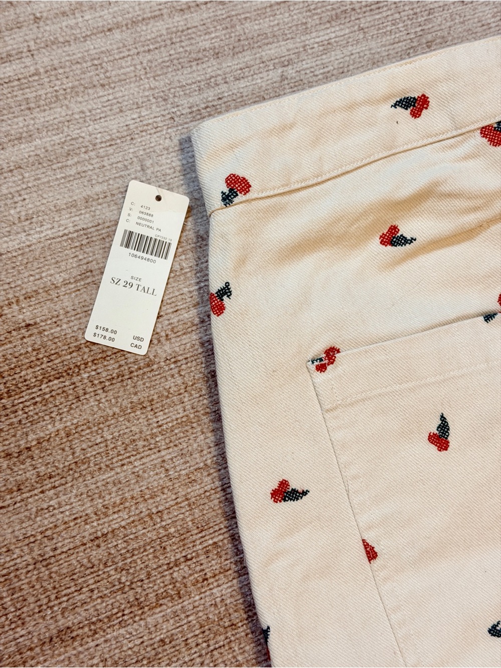 Pilcro Kayden High-Rise Carpenter Barrel Pants | Tall | NWT | Cherry | Denim - Picture 11 of 15